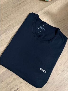 Boss Navy Short-Sleeve Logo Tee